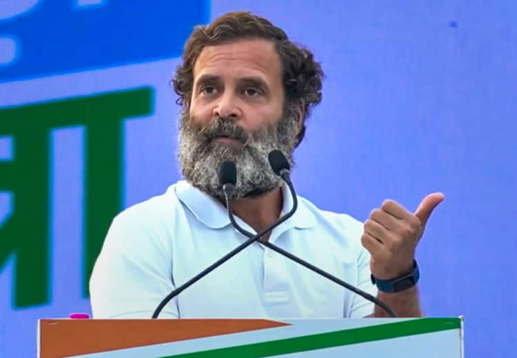राहुल गांधी : ”हिंदी नहीं, अंग्रेजी डाली !  वे नहीं चाहते कि गरीब का बच्चा अंग्रेजी सीखे’ राहुल