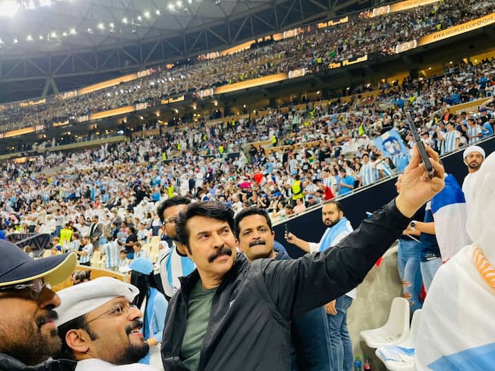 Another superstar Mammootty also shared his picture from the stadium. He wrote, 