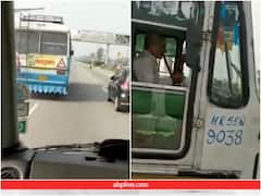 एक हाथ में हुक्का और एक हाथ में स्टीयरिंग... फिर बस को फुल स्पीड में चला रहा था हरियाणा रोडवेज का ड्राइवर!