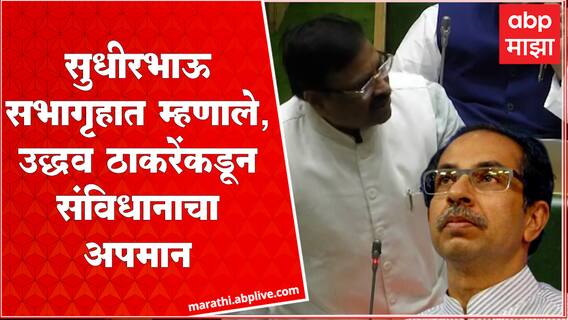 Sudhir Mungantiwar:राज्यपालांवर बोलणं योग्य नाही, माजी ‌मुख्यमंत्र्यांकडून संविधानाचा‌ अपमान