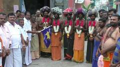 அரூரில் இருந்து நடைபயணமாக சபரிமலைக்கு சென்ற ஐயப்பன் பக்தர்கள்