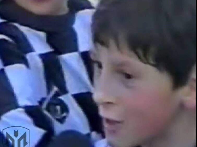 argentina football team captain Lionel Messi’s first-ever interview as a kid Watch: இளம்வயதில் லியோனல் மெஸ்ஸி அளித்த முதல் நேர்காணல்.. வைரலாகும் வீடியோ..