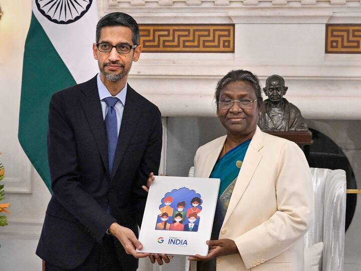 After a gap of approximately three and a half years, Pichai is making his return trip to India. He also met President Droupadi Murmu. He said that on each visit, he notices that the Indian startup ecosystem is getting more sophisticated and that Indian startups like Glance are getting noticed around the world. ( Image Source: PTI )