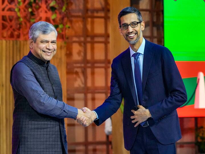 Pichai first met Telecom and IT Minister Ashwini Vaishnaw and spoke at a Google for India 2022 event before calling on Prime Minister Narendra Modi. ( Image Source: PTI )