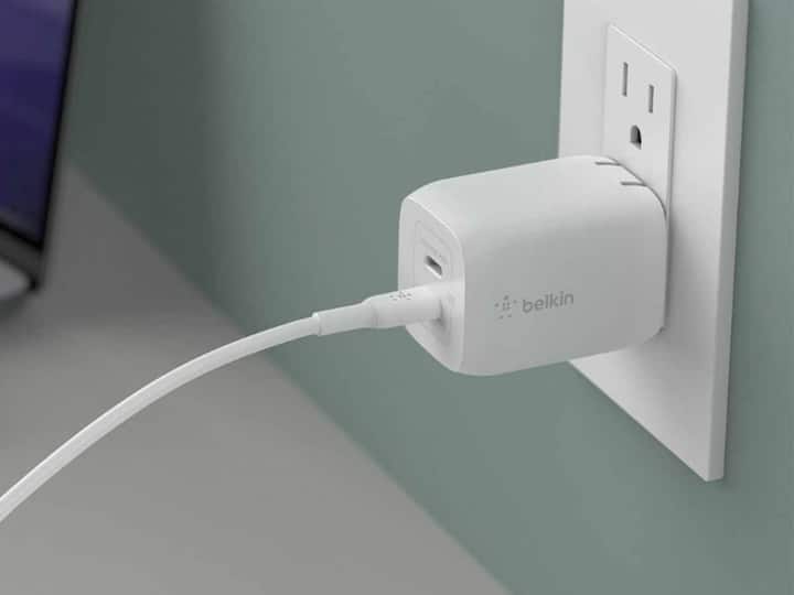 BoostCharge Pro Dual USB-C GaN Wall Charger (Price: Rs 4,190)- Belkin introduced its BoostCharge Pro Dual USB-C GaN Wall Charger. It comes with PPS charging technology that optimises the output voltage for the devices connected to the charger. (Image: Belkin)