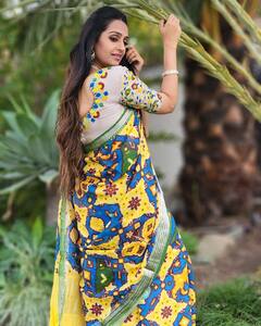 Laya: చీరలో సీతాకోక చిలుకలా మెరిసిపోతున్న లయ