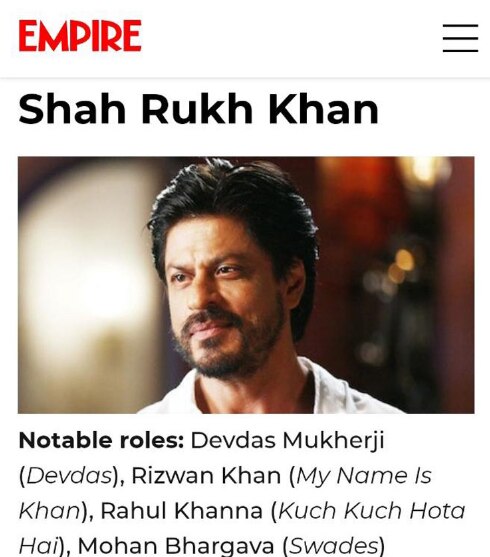 Empire Magazine: 'किंग खान' के नाम एक और खिताब...दुनिया के 50 सबसे महान एक्टर्स में शामिल हुए शाहरुख खान