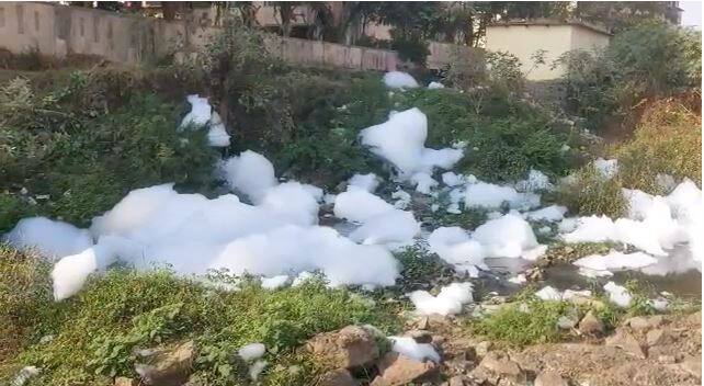 अंबरनाथ एमआयडीसीतील रासायनिक कारखान्यांमधून या नदीत रासायनिक सांडपाणी सोडलं जातं.