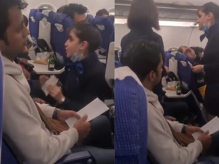 Viral Video Argument Between IndiGo Crew and Passenger Watch Viral Video: నేను మీ సర్వెంట్‌ను కాదు, ప్రయాణికుడిపై ఎయిర్‌హోస్టెస్ అసహనం - వైరల్ వీడియో