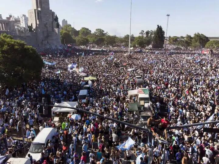 Soon after Argentina defeated France to win the FIFA World Cup 2022, celebrations started in all parts of the South American nation.  (Image Source: STR / AFP)
