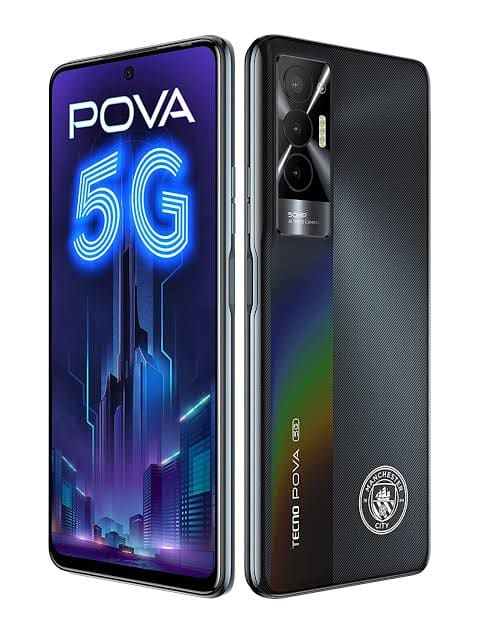 Tecno POVA 5G : टेक्नो के इस स्मार्टफोन को 15299 रुपये में आप खरीद सकते हैं. यह एक 5जी स्मार्टफोन है, जो 6000mAh की बैटरी के साथ आता है. इसमें बैक पैनल पर 50MP का प्राइमरी कैमरा मिलता है.