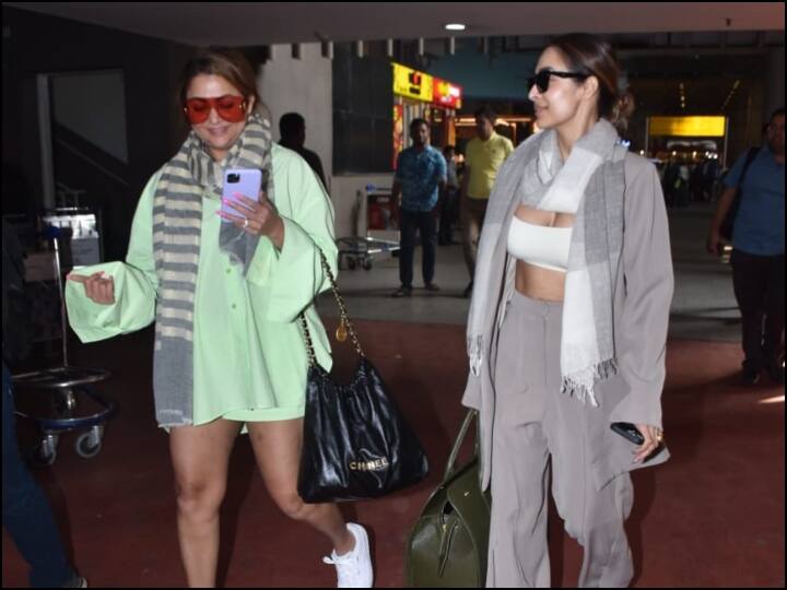 Malaika And Amrita Arora Pics: बॉलीवुड बेब्स मलाइका अरोड़ा और अमृता अरोड़ा को हाल में मुंबई एयरपोर्ट पर स्पॉट किया गया. इंडस्ट्री की सबसे कूल और स्टाइलिश सिस्टर्स बेहद हॉट अवतार में नजर आईं.