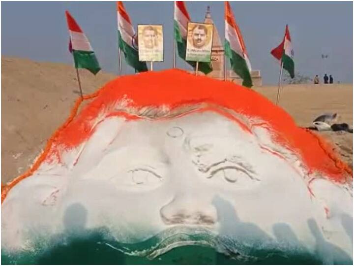 Gorakhpur ram prasad bismil sand art made as tribute to Brave Martyr near rapti river artist created ann Gorakhpur: राप्ती के तट पर राम प्रसाद बिस्मिल को अनोखी श्रद्धांजलि, रेत की आकृति बनाकर किया गया याद