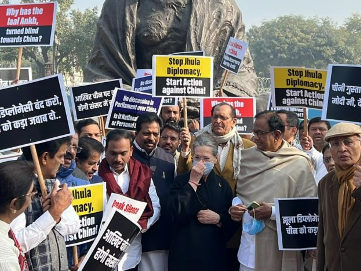 Parliament Winter Session: Sonia Gandhi And Other Oppn Leaders Protest ...