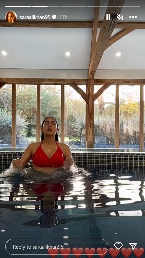 Sara Ali Khan યુકેમાં મમ્મી અમૃતા સાથે માણી રહી છે વેકેશનની મજા, એક્ટ્રેસની સ્વિમિંગ પૂલની તસવીરો વાયરલ