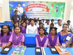 Andhra Pradesh CM Jagan Mohan Reddy Distributes Tabs To Students To Push Digital Literacy. See PICS