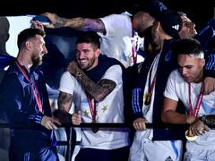 FIFA 2022: Lionel Messi And Argentina World Cup Heroes Airlifted As Fans Swarm Victory Parade Bus — See Pics