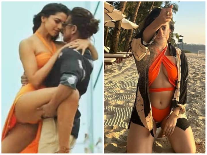 Neha Sharma Wear Orange Bhagva Monokini Amid Pathaan Deepika Padukone Besharam Rang Controversy 'बेशर्म' विवाद के बीच अब नेहा शर्मा ने पहनी ऑरेंज मोनोकिनी, शेयर कीं ये सेंशुअस फोटोज़