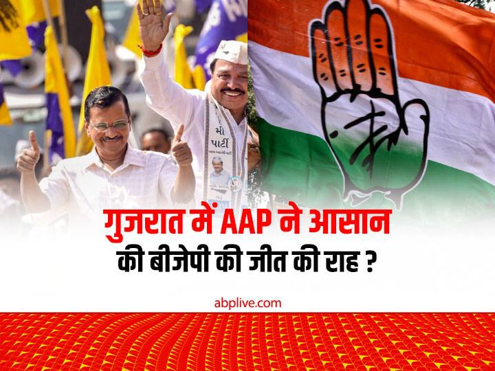 Gujarat AAP eases BJP path to victory in assembly election 2022 How game of Congress spoiled Gujarat: गुजरात में AAP ने आसान की बीजेपी की जीत की राह? कांग्रेस का कैसे बिगाड़ा खेल, आंकड़ों से समझिए पूरा गणित