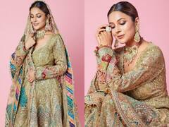 गोल्डन शरारा..सिर पर कढ़ाईदार दुपट्टा ओढ़ Shehnaaz Gill ने दिए शर्माते हुए पोज, एक्ट्रेस के अदाओं पर फैंस ने हारा दिल