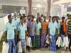 இலங்கை சிறையில் இருந்து விடுதலையான புதுக்கோட்டை மீனவர்கள் சென்னை வந்தனர்