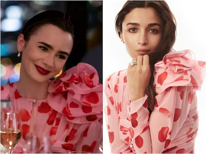 Netizens Spot Emily In Paris Actor Lily Collins Wearing Same Dress As Alia  Bhatt In Koffee With Karan