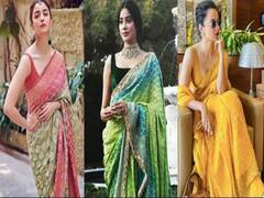Fashion Tips: बांधनी की साड़ी में जब इन बॉलीवुड हसीनाओं ने बिखेरा हुस्न का जलवा, देखें आलिया से लेकर शिल्पा तक की तस्वीरें