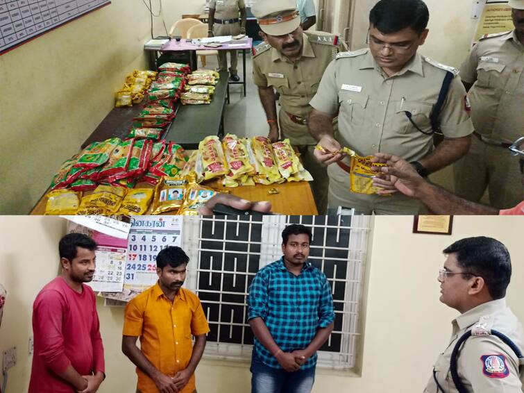 Ganja chocolate smuggled in Villupuram bus  3 North State workers arrested TNN விழுப்புரத்தில் போலீசார் அதிரடி; பேருந்தில் கடத்தி வந்த கஞ்சா சாக்லெட் - சிக்கிய வடமாநில தொழிலாளர்கள்