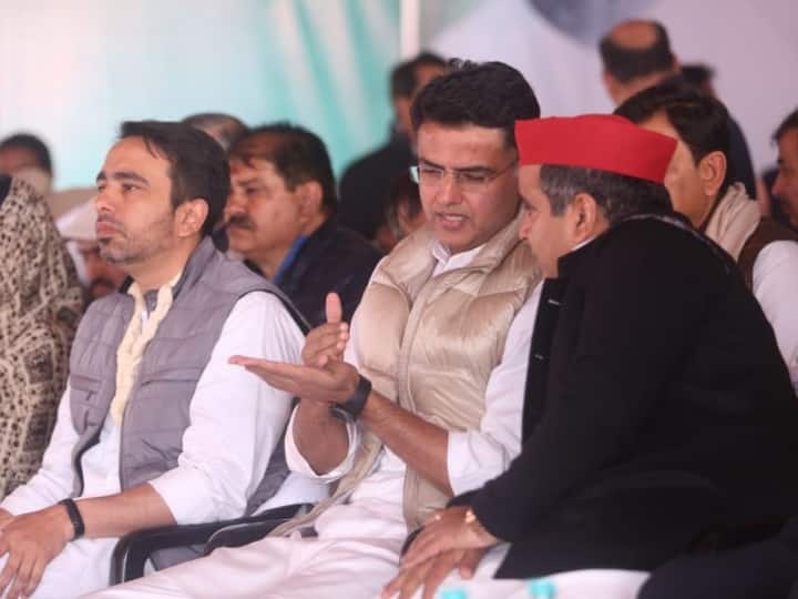 Samajwadi Party alliance RLD Jayant Chaudhary Chandra Shekhar Azad with Congress in Rajasthan against BJP see photo UP Politics: क्या यूपी के बाहर राजस्थान में कांग्रेस के साथ है सपा गठबंधन के दल? तस्वीरों में दिखी झलक