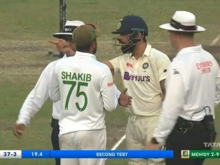 india vs bangladesh virat kohli angry on taijul islam watch video shakib al hasan Virat Kohli Angry: आउट होने के बाद बांग्लादेशी खिलाड़ी पर भड़के विराट कोहली, वीडियो देखकर जानें क्या था पूरा मामला