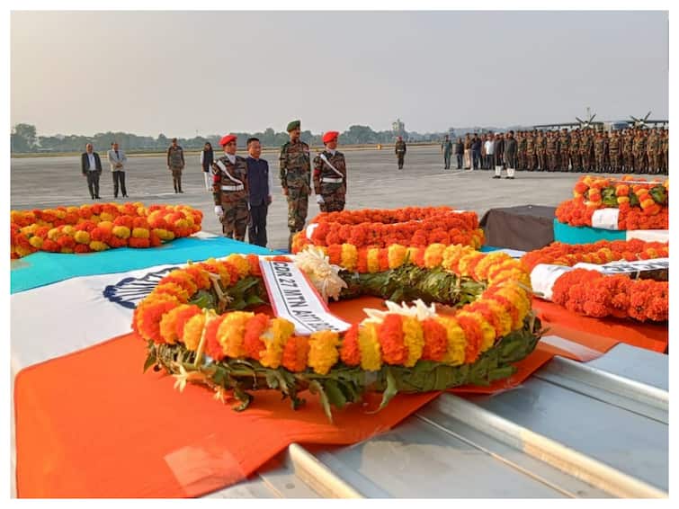 Army Pays Tribute To 16 Soldiers Killed In Sikkim Accident, Mortal Remains Sent To Their Homes Army Pays Tribute To 16 Soldiers Killed In Sikkim Accident, Mortal Remains Sent To Their Homes