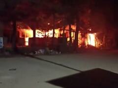 Locals In Manipur’s Imphal Set Police Station Building Ablaze After A Woman Shot Dead: WATCH