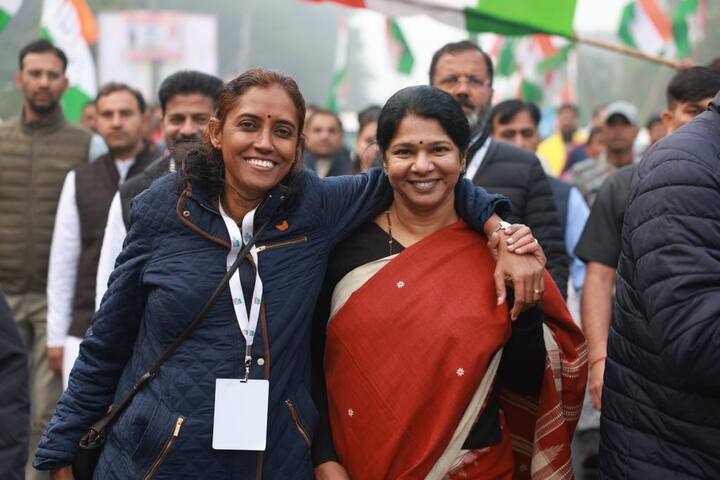 Kanimozhi was also joined by Congress MP from Tamil Nadu Jothimani