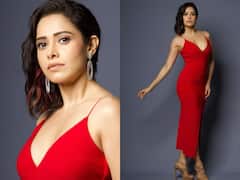 Nushrratt Bharuccha Sleighs Christmas in Red Dress. See Pics