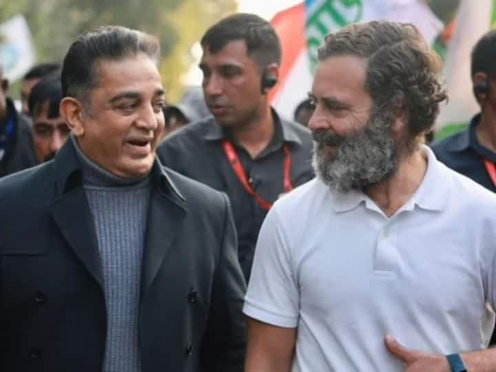 Kamal Haasan In Bharat Jodo : भारत जोडो यात्रेत सुपरस्टार कमल हासन सहभागी झाले होते.