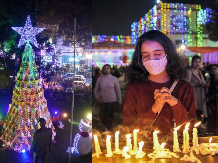 Christmas celebration 2022 Churches Across Tamilnadu Hold Midnight Mass and special mass Christmas 2022: : மழைக்கு நடுவே கோலாகல கிறிஸ்துமஸ் கொண்டாட்டம்... தேவாலயங்களில் சிறப்பு வழிபாடு