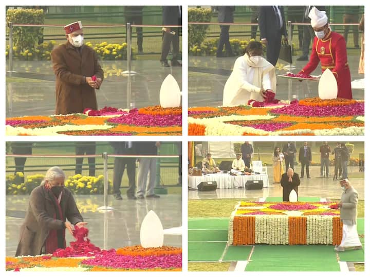 On the occasion of former PM Atal Bihari Vajpayee's birth anniversary, various leaders such as PM Modi, President Murmu, VP Dhankhar, Amit Shah, & FM Sitharaman paid floral tributes at 'Sadaiv Atal.'