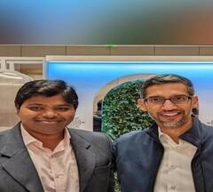 Sundar Pichai Meet: தமிழரை நேரில் அழைத்து வாழ்த்து தெரிவித்த கூகுள் சுந்தர் பிச்சை...! யார் அந்த விவசாயி?