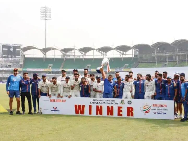 IND vs BAN Team India 18th consecutive test Series Win In Asia region After winning Test series against Bangladesh IND vs BAN : बांग्लादेशला क्लिन स्विप देत टीम इंडियानं रचला इतिहास, आशियामध्ये सलग 18 वा कसोटी मालिका विजय