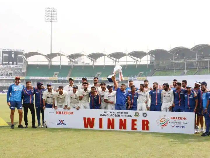 IND vs BAN : बांगलादेश दौऱ्यातील दुसरा कसोटी सामना अगदी रंगतदार झाला, जो भारताने 3 विकेट्सनी जिंकला. पहिला सामनाही भारताने जिंकल्याने मालिका भारताने 2-0 अशी नावावर केली आहे.
