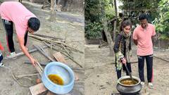 মাঠ ছেড়ে এবার রাঁধুনি শাকিব, সঙ্গী স্ত্রী শিশির