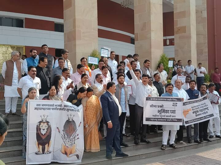 आज आदित्य ठाकरेही आक्रमक पवित्र्यात दिसून आले. त्यांनीही सत्ताधाऱ्यांविरोधात जोरदार घोषणाबाजी केली.