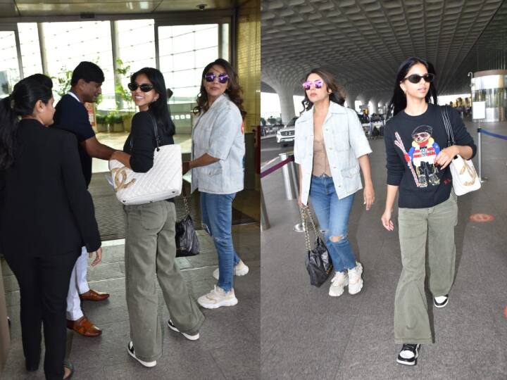 Suhana Khan-Gauri Khan Airport Look: बॉलीवुड में इस बार क्रिसमस बड़ी धूमधाम से मनाया गया है. सेलिब्रेशन के बाद शाहरुख खान की बेटी सुहाना खान को मां गौरी खान के साथ एयरपोर्ट पर स्पॉट किया गया.