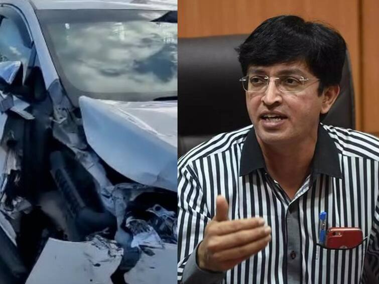 Radhakirshnan car accident in pattinapakkam of chennai and he says i am fine car only damage “நலமாக இருக்கிறேன்; எனக்கு எந்த காயமும் இல்லை; காருக்குதான்...” - ராதாகிருஷ்ணன் பிரத்யேக பேட்டி!