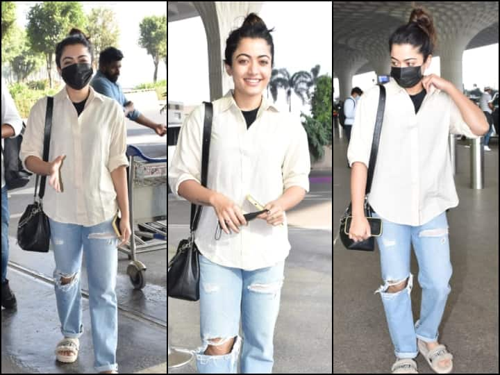 Rashmika Mandanna Airport Look: साउथ की सबसे लोकप्रिय एक्ट्रेसेस में से एक, रश्मिका मंदाना अक्सर पैपराजी के साथ एयरपोर्ट पर चिटचैट करते देखा जाता है. आज तड़के भी एक्ट्रेस को स्पॉट किया गया.