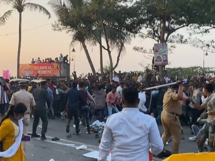 Uncontrollable crowd to meet Salman, police did lathi charge, video viral