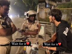 Viral Video: मुंबई पोलिसांसमोर तरुणानं गायलं केसरिया गाणं; व्हिडीओ पाहून नेटकरी म्हणाले...