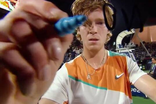 Russian star Andrey Rublev wrote a powerful anti-war message on a TV camera lens against the war in the Ukraine. The 25-years-old wrote 'No War Please' on a TV camera lens after defeating Poland's Hubert Hurkacz in the semi-finals of Dubai Tennis Championships in February. Pic Courtesy: Twitter