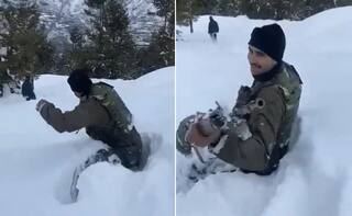 Amazing Video: ਜਵਾਨਾਂ ਦੇ ਹੌਂਸਲੇ ਨੂੰ ਸਲਾਮ! ਲੱਕ ਤੱਕ ਬਰਫ 'ਚ ਫਸੇ ਪੈਰ, ਫਿਰ ਵੀ ਨਹੀਂ ਰੁਕ ਰਹੇ ਕਦਮ