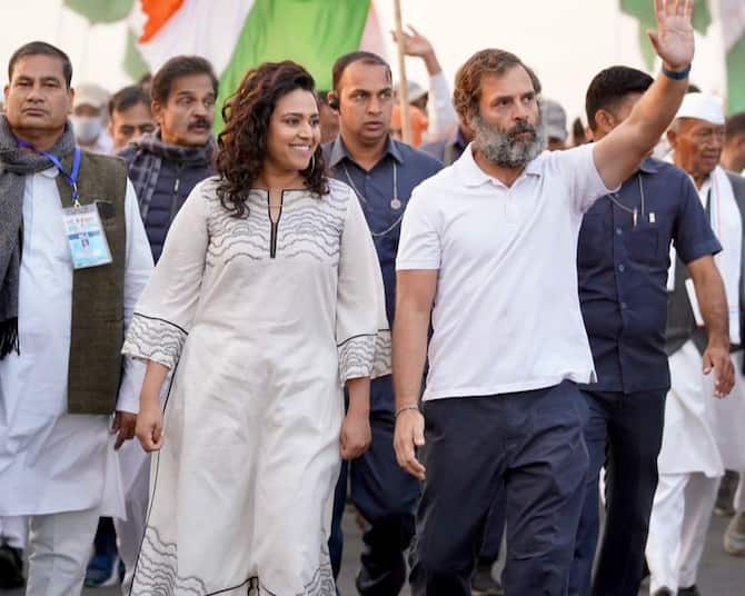 Pooja Bhatt Rashmi Desai Riya Sen Vijender Singh These Famous Stars  Attended Rahul Gandhi Bharat Jodo Yatra | Bharat Jodo Yatra: पूजा भट्ट से  विजेंद्र सिंह तक, राहुल गांधी के भारत जोड़ो